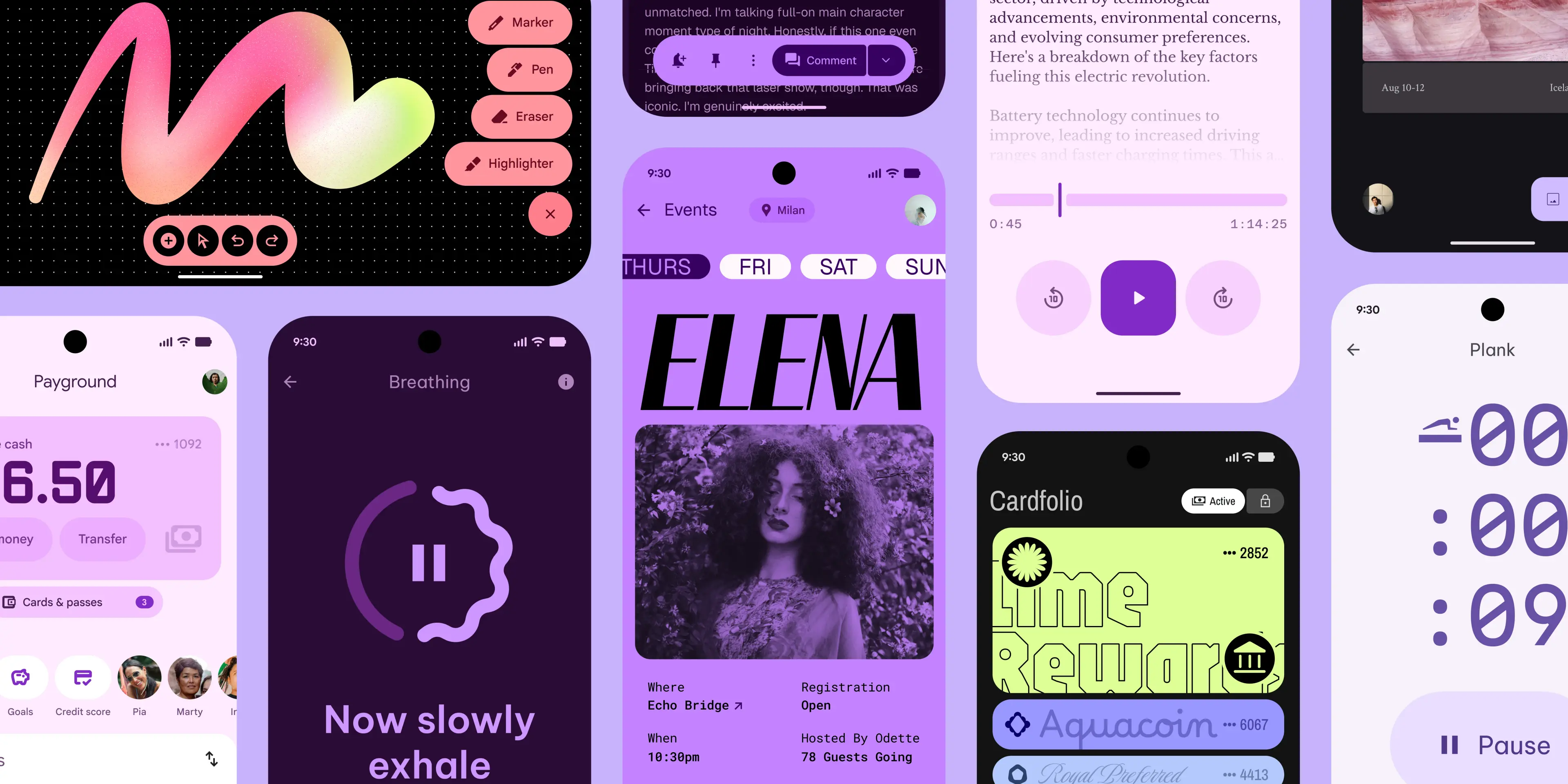 Alcuni elementi del Material 3 Expressive