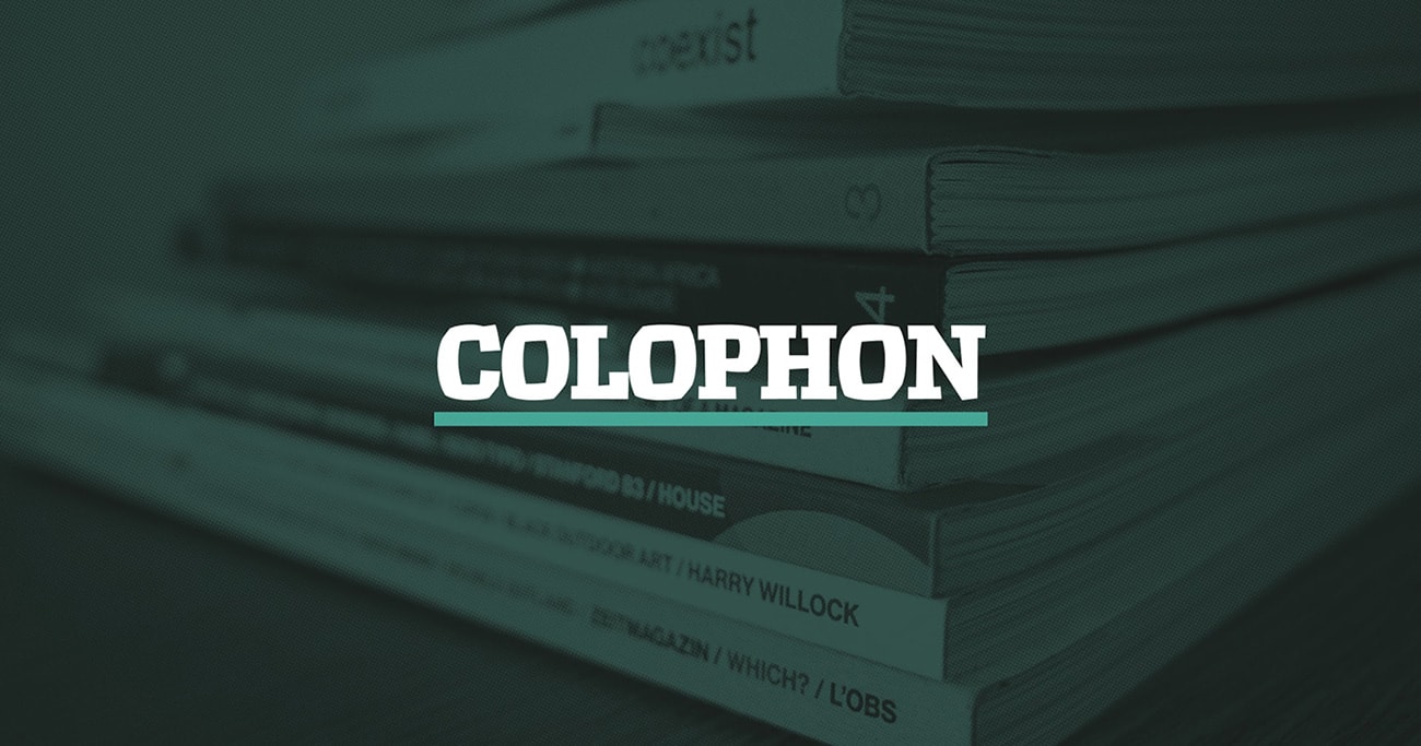 La newsletter Colophon