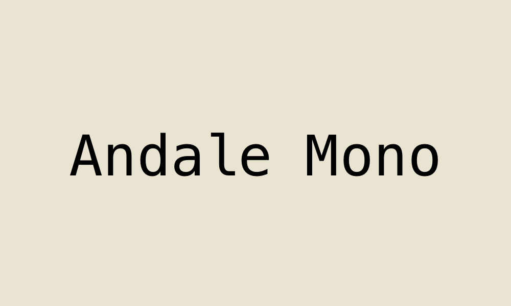 Andale Mono