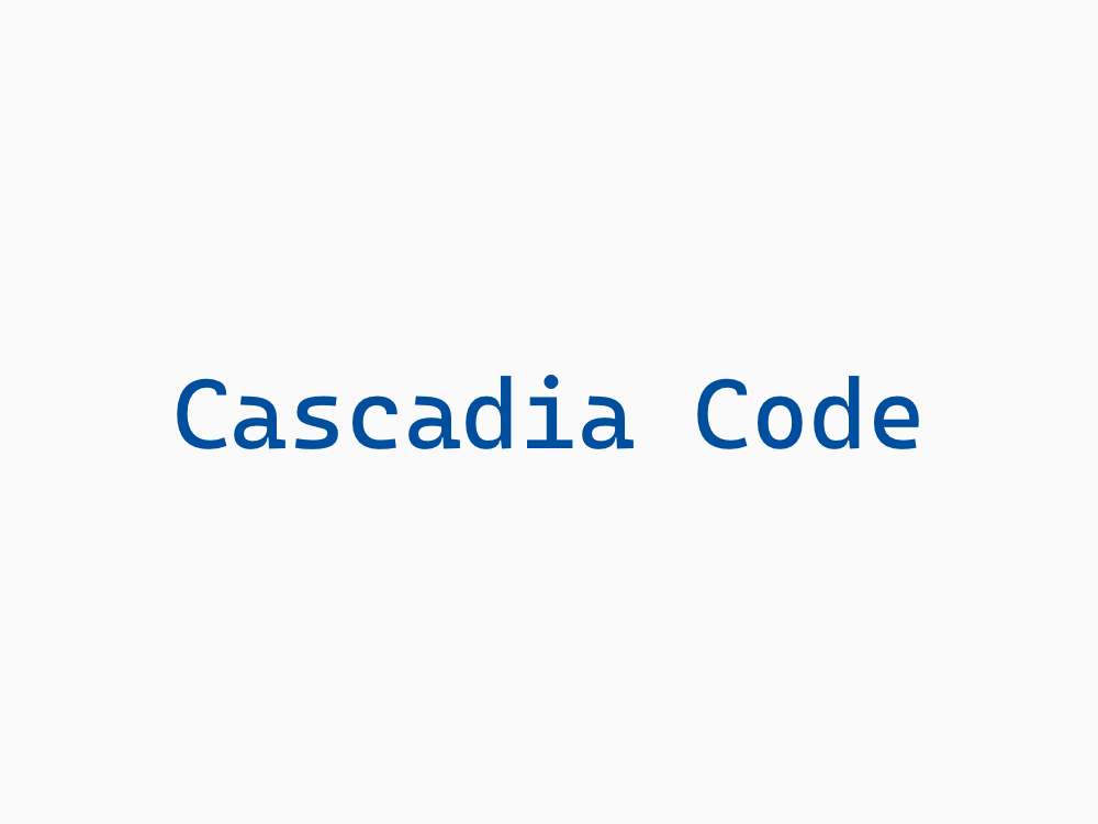 Cascadia Code