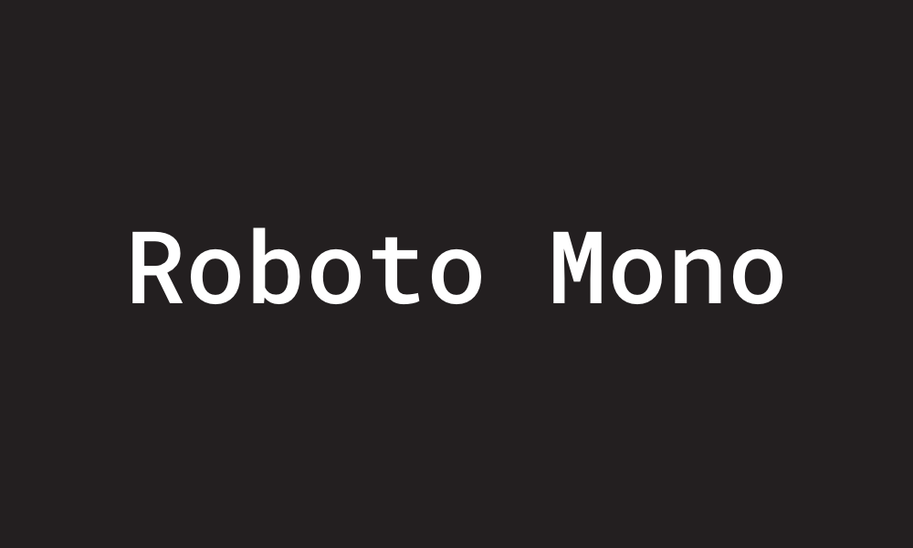 Roboto Mono