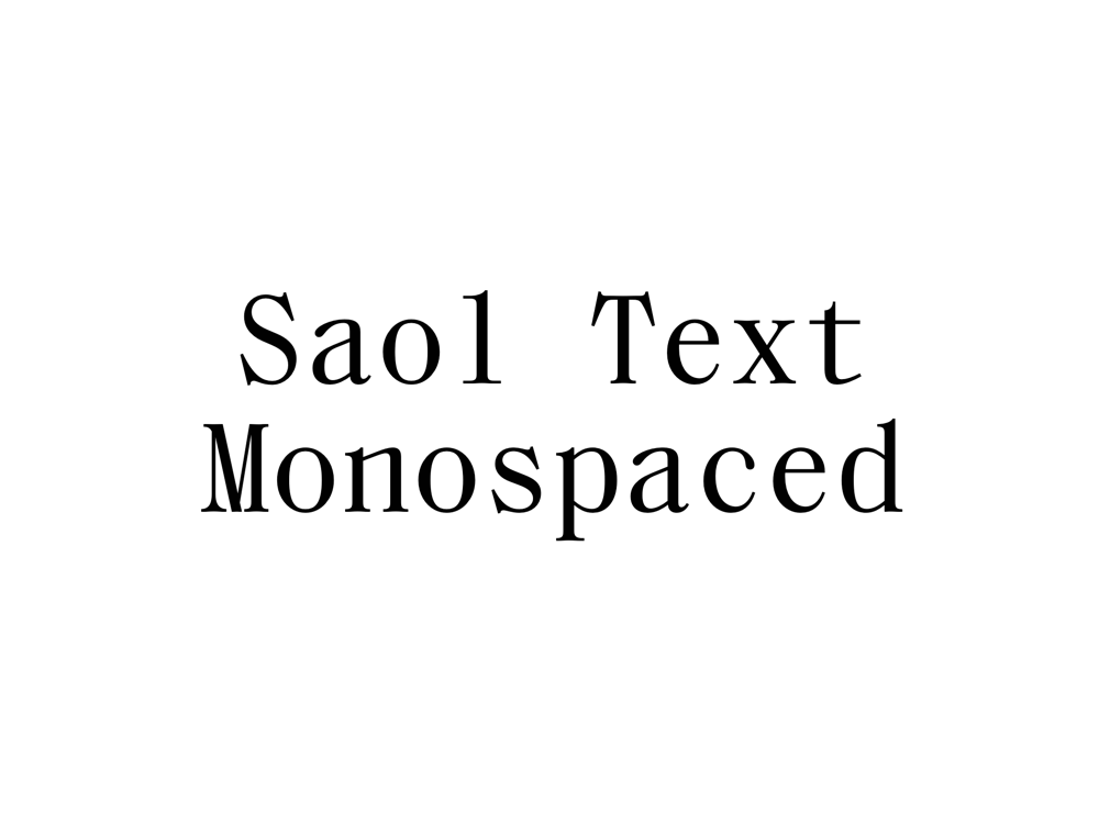 Saol Text Monospaced